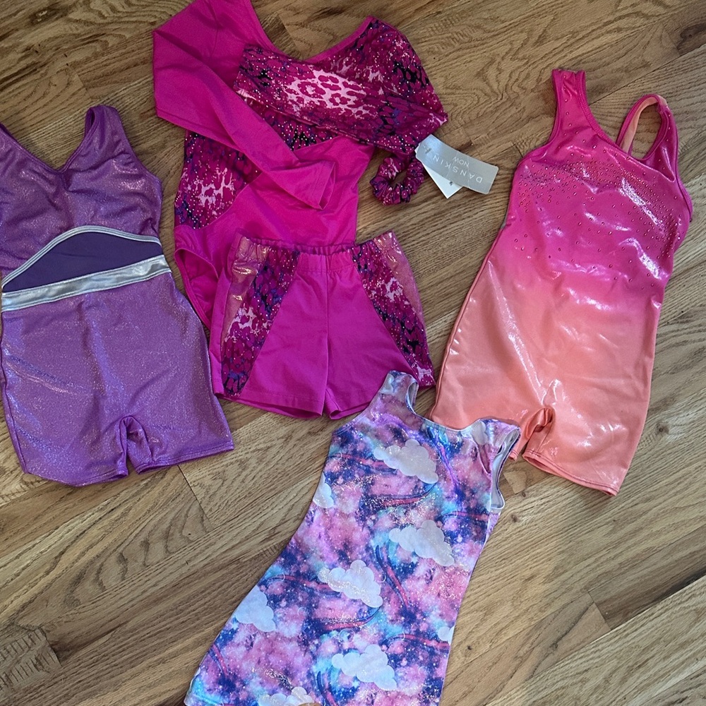Vibrant little girl gymnastics
